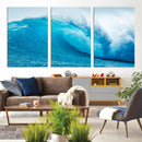 Big Ocean Surfing Wave Wall Art Canvas Print