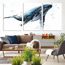 Watercolor Whale Wall Art Canvas Print by MyGreatCanvas | Canvas Wall Art Prints | Photo Prints & Wall Decor