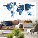 World Map Canvas Print – Framed Detailed Map of the World by MyGreatCanvas | Canvas Wall Art Prints | Photo Prints & Wall Decor