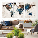 World Map Canvas Print – Framed Travel Map Wall Art for by MyGreatCanvas | Canvas Wall Art Prints | Photo Prints & Wall Decor