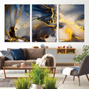 Large Abstract Wall Art Print - Gold and Blue Abstract by MyGreatCanvas | Canvas Wall Art Prints | Photo Prints & Wall Decor