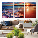 Colorful Coastal Sunset on the Beach Canvas Print, Ocean