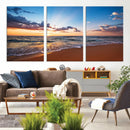 Serene Ocean Sunset Canvas Print, Golden Hour Beach Wall by MyGreatCanvas | Canvas Wall Art Prints | Photo Prints & Wall Decor
