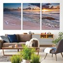 Sea Ocean Sunset Beach Wall Art Canvas Print