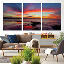 Glorious Sunset on The Beach Wall Art Canvas Print