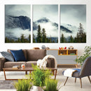 Mountain Mist Canvas Wall Art Print | 3-Panel Foggy Forest by MyGreatCanvas | Canvas Wall Art Prints | Photo Prints & Wall Decor
