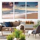 Cloudy Weather Beach Sunset Canvas Print | Sunrise Wall Art by MyGreatCanvas | Canvas Wall Art Prints | Photo Prints & Wall Decor