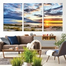 Sunset On The Ocean Wall Art Canvas Print