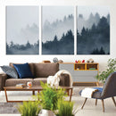 Foggy Pine Forest Wall Art Canvas Print