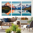Landscape Mountain and Lake View Wall Art Canvas Print
