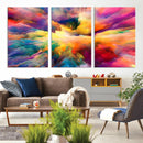 Blazing Vibrant Colors Cloud Wall Art Canvas Print
