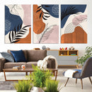 Boho Wall Art Canvas Print Set Mid-Century Prints Bohemian