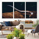 Texas Longhorn Bull Wall Art Canvas Print - Large Framed by MyGreatCanvas | Canvas Wall Art Prints | Photo Prints & Wall Decor