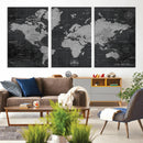 World Map Canvas Print – Detailed Map of the World Wall Art