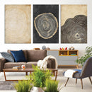 Tree Rings Canvas Wall Art Print – Minimalist Natural
