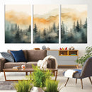 Abstract Forest Print - Mountain Wall Art | Autumn Landscape