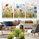 Colorful Wildflower Canvas Wall Art - Vibrant Floral
