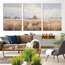 Golden Fields Wall Art Print Canvas – Serene Landscape of