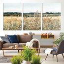 Wildflower Field Wall Art Canvas | Nature-Inspired Landscape