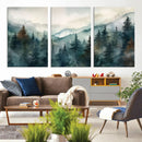 Serenity Forest Wall Art Canvas | Foggy Mountain Landscape