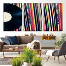 Vinyl Record and Album Collection Canvas Wall Art - Retro