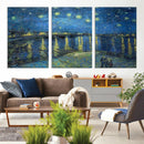 Vincent van Gogh Starry Night over the Rhone Abstract Wall