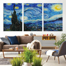 Vincent Van Gogh The Starry Night Abstract Wall Art Canvas