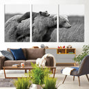 Bear and Cub Wall Art Canvas | 399 Bear Cub