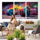 Abstract Graffiti Barbell Canvas Wall Art – Urban Fitness