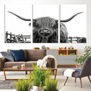 Longhorn Canvas Print, Bighorn Cow Wall Art Canvas Print by MyGreatCanvas | Canvas Wall Art Prints | Photo Prints & Wall Decor