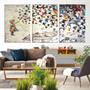 Banksy Wall Art - Banksy Girl Butterfly Graffiti Wall Art