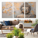 Abstract Buddha Statue Wall Art Canvas Print - Modern
