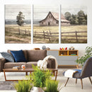 Rustic Farmhouse Barn Wall Art | 3-Panel Framed Gallery Wrap by MyGreatCanvas | Canvas Wall Art Prints | Photo Prints & Wall Decor