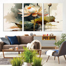 Lotus Flower Watercolor Canvas Print – A Symbol of Serenity by MyGreatCanvas | Canvas Wall Art Prints | Photo Prints & Wall Decor
