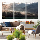 Foggy Mountain Canvas Print Forest Wall Art
