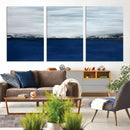 Navy Blue Abstract Wall Art Canvas Print