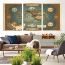 Avatar Wall Art: The Last Airbender Vintage Map - Wall Art