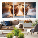 Scottish Highland Cow Horn Farm Wall Art Canvas Print