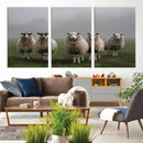 Flock of Sheep in a Mystical Fog – Pastoral Wall Art Canvas by MyGreatCanvas | Canvas Wall Art Prints | Photo Prints & Wall Decor