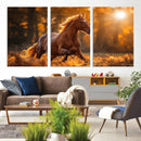 Running Horse Sunset Forest Wall Art Canvas Print by MyGreatCanvas | Canvas Wall Art Prints | Photo Prints & Wall Decor