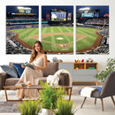Citi Field Wall Art Print | 3-Panel New York Mets Baseball