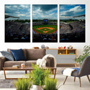 3-Panel Kauffman Stadium Wall Art Print | Large Kansas City