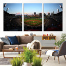 PNC Park Evening Game Triple Canvas Wall Art - Pittsburgh