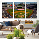 Yankee Stadium New York Wall Art Print | 3-Panel Canvas