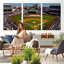 Yankee Stadium New York Wall Art Print | 3-Panel Canvas