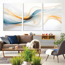Decorative Turquoise Abstract Wave Wall Art Canvas Print