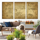 Vintage Game of Thrones Map Wall Art | Westeros and Essos