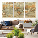 Push Pin World Map Canvas Print – Travel Tracker Wall Art by MyGreatCanvas | Canvas Wall Art Prints | Photo Prints & Wall Decor