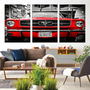 Red Mustang Car Wall Art – Framed Classic Vehicle Canvas by MyGreatCanvas | Canvas Wall Art Prints | Photo Prints & Wall Decor
