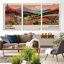 Yayoi Kusama Landscape Canvas Print, Vibrant Floral Mountain by MyGreatCanvas | Canvas Wall Art Prints | Photo Prints & Wall Decor